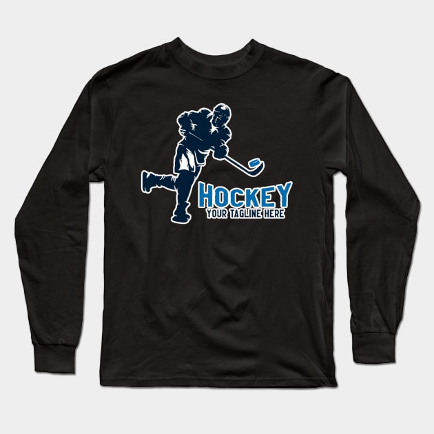 Ice Hockey Player Long Sleeve T-Shirt by Shirtrunner1